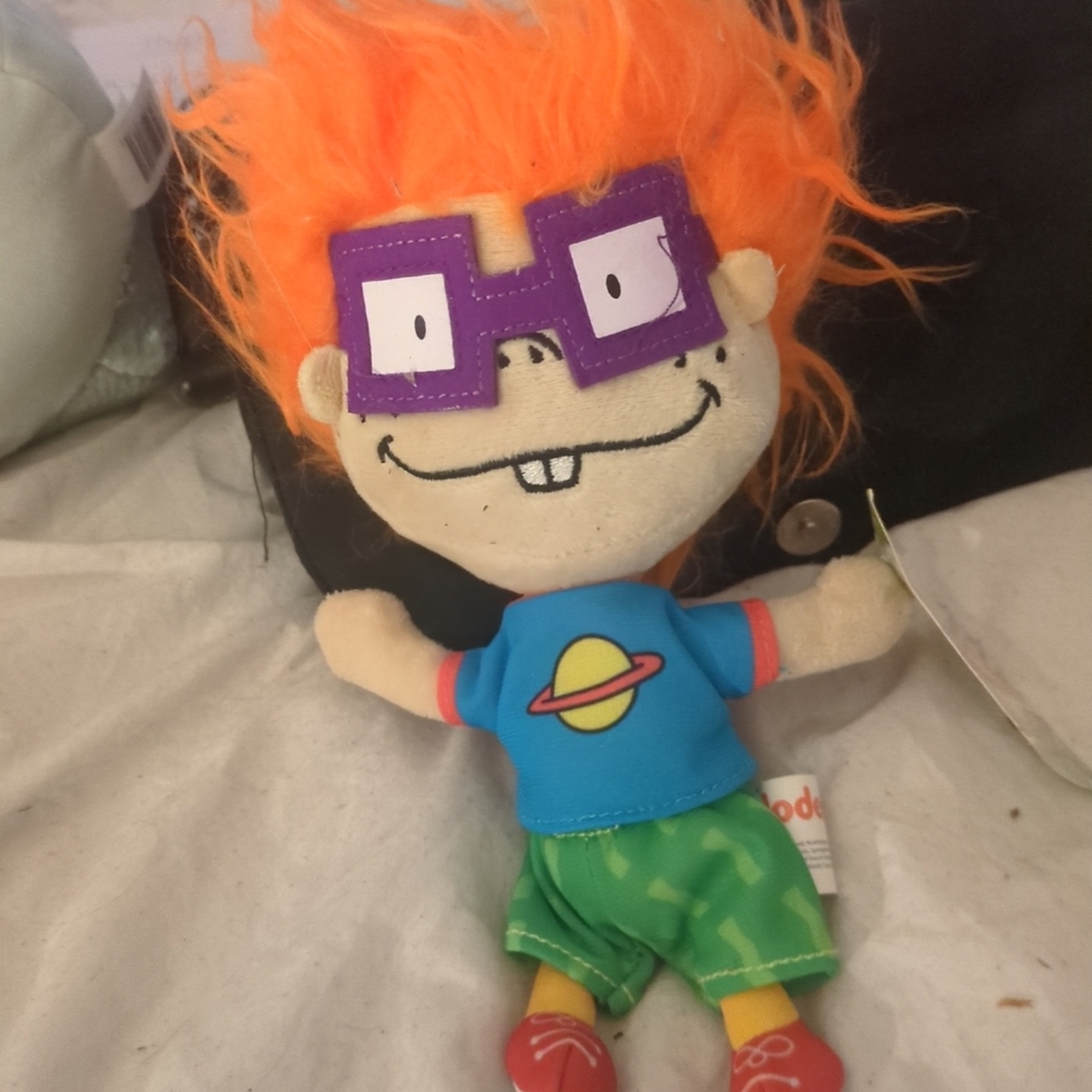 Nickelodeon Rugrats  Orange and Blue Stuffed  Plush.